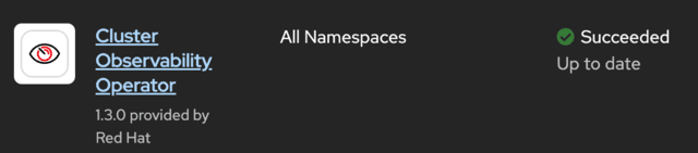 Cluster Observability Operator