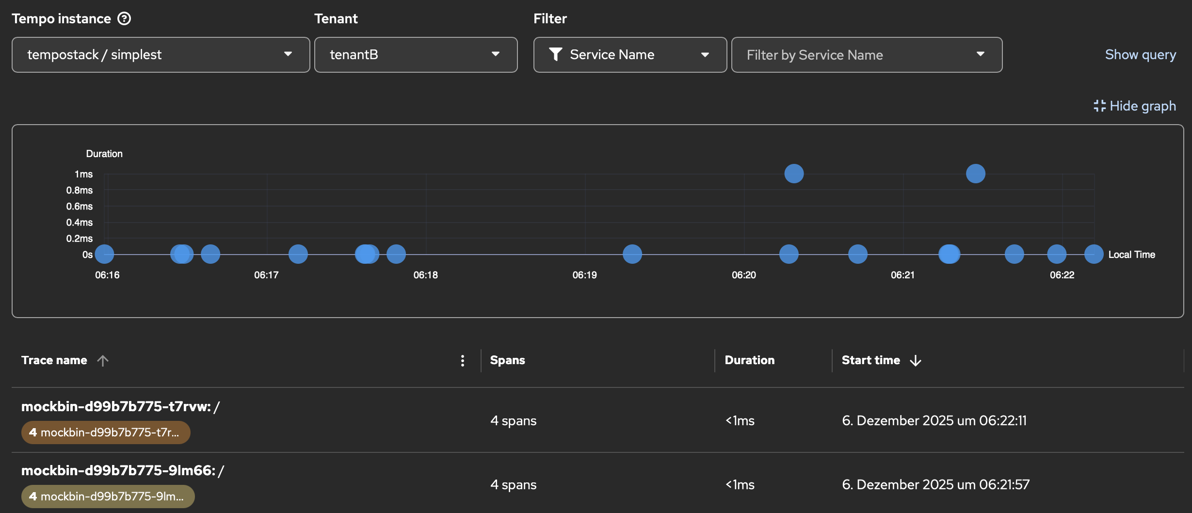 Observability Traces Team-b
