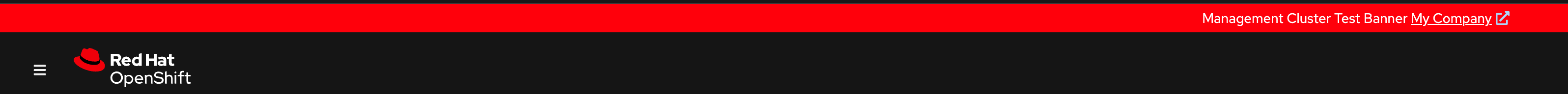 Banner on the top of the UI