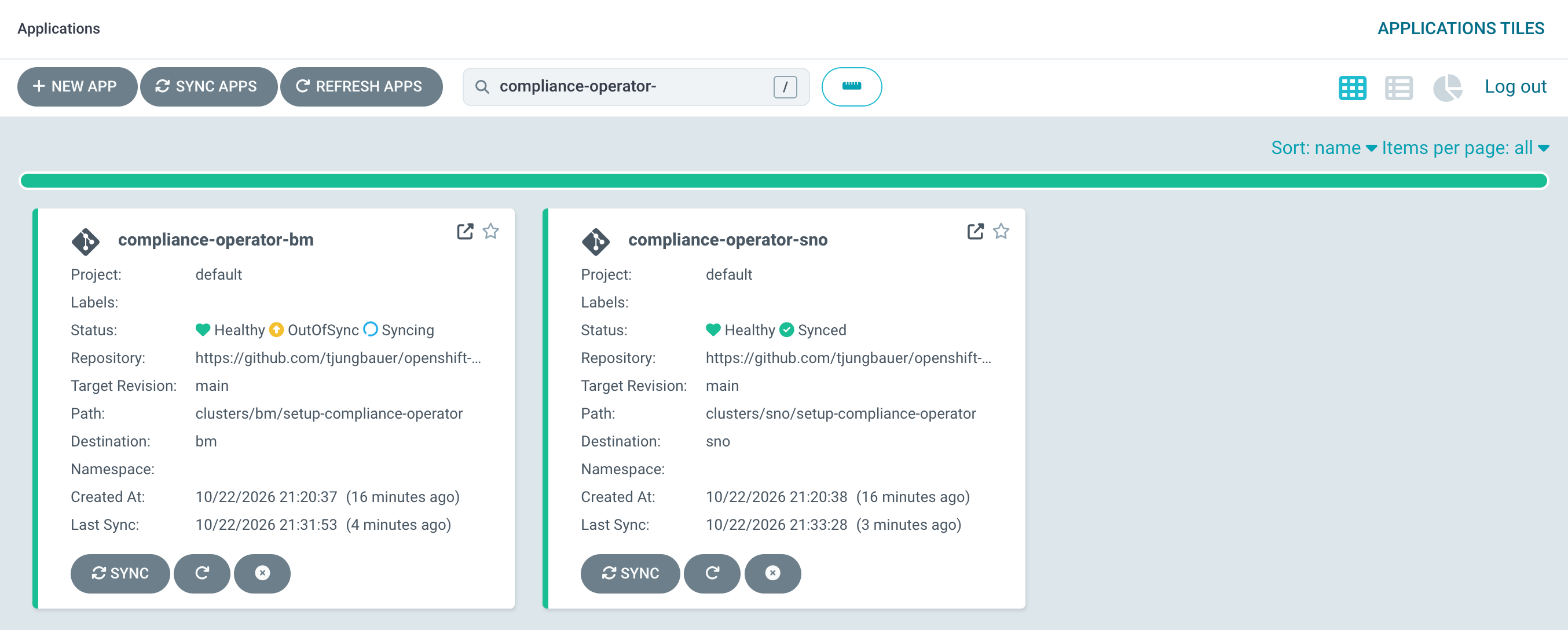 ApplicationSet Applications synced