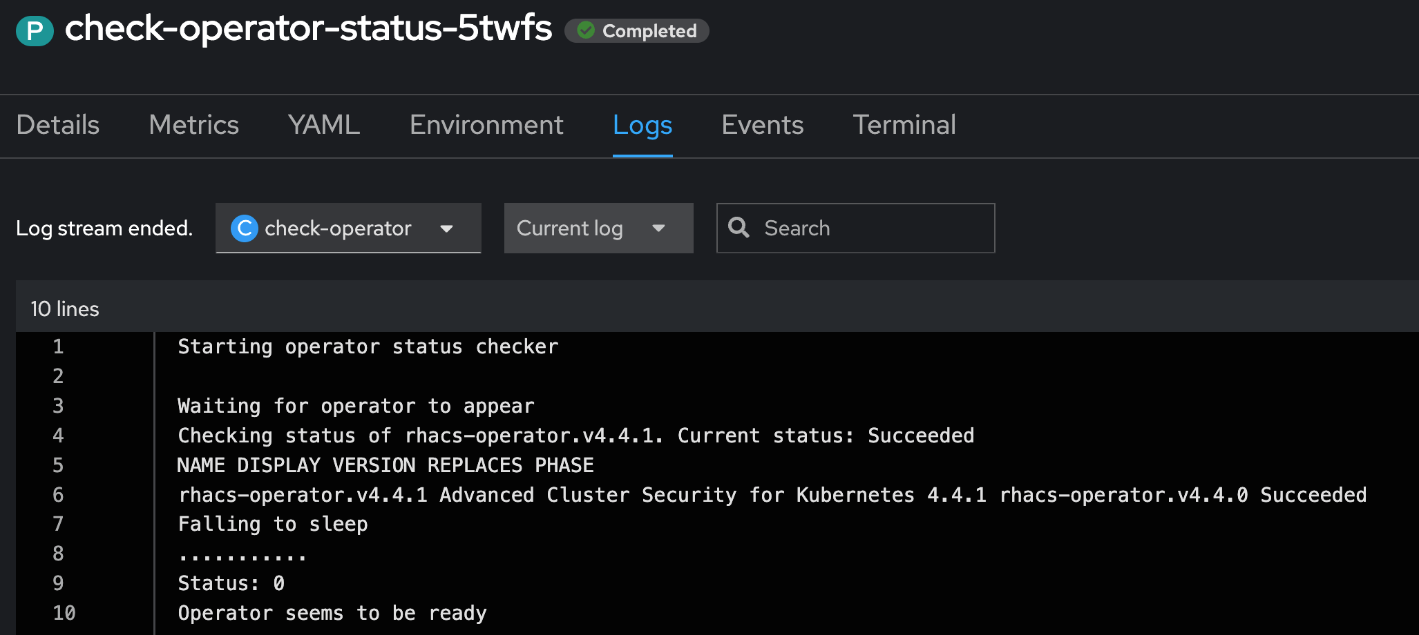 Status Checker Logs