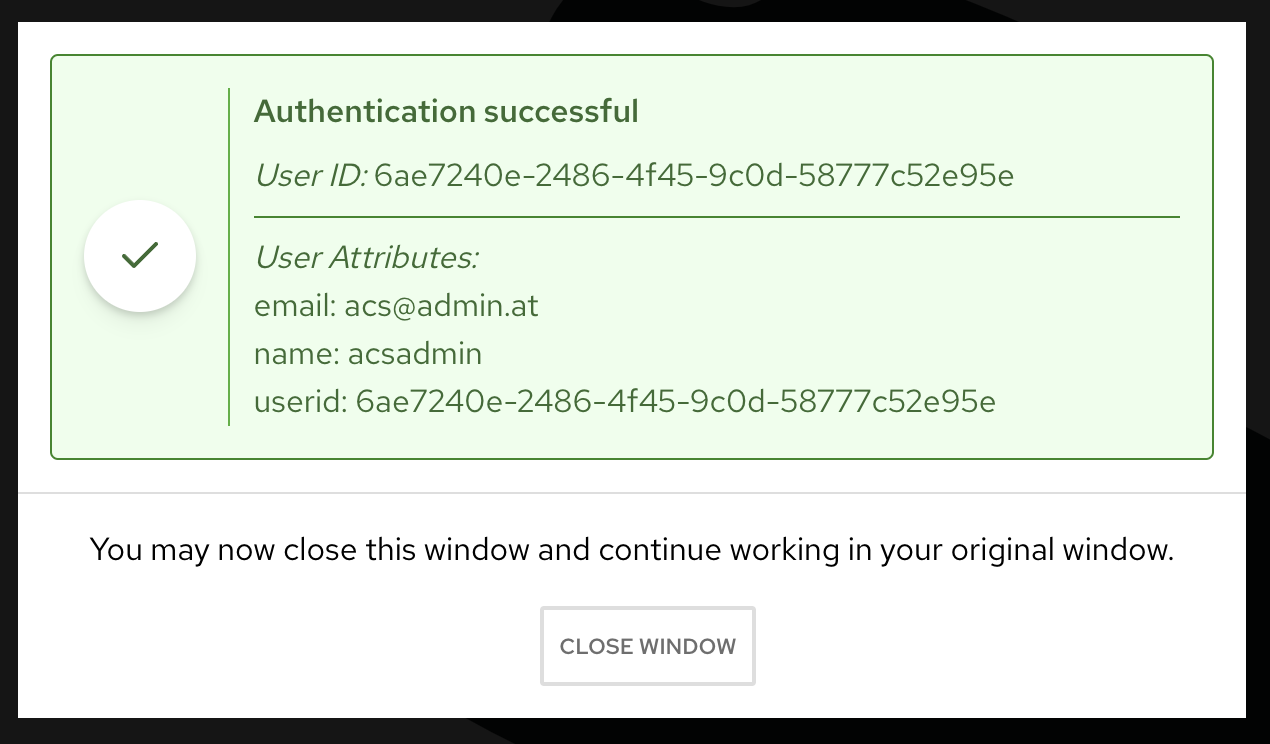ACS TestSSOAuth