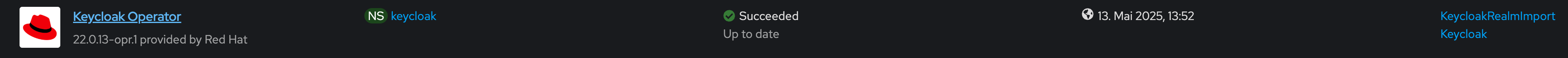 Installed Keycloak Operator