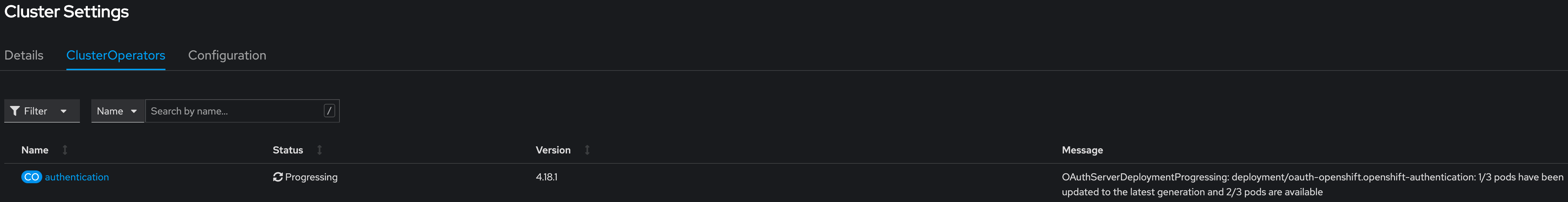 OpenShift OAuth Restart