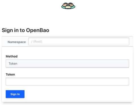 OpenBao Login Form
