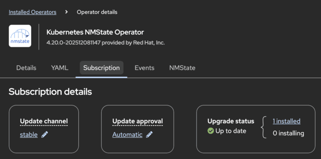 NMState Operator Installation