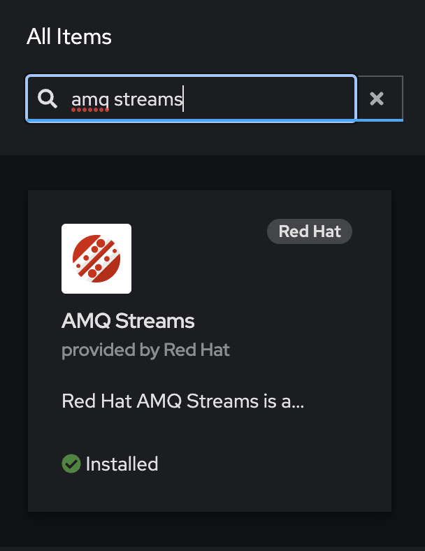 AMQ Streams Operator
